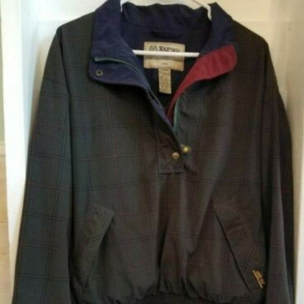 Gore-Tex Large Green Plaid Ladies Golf Jacket